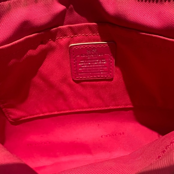 COACH Floral Print Crossgrain Journal Crossbody Purse Pink Multi - Picture 3 of 3